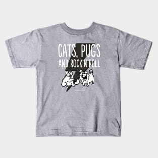 Simon's Cat - Cats, Pugs & Rock n Roll. Kids T-Shirt